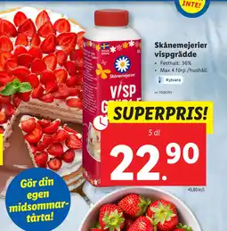 Lidl Skånemejerier vispgrädde erbjuda