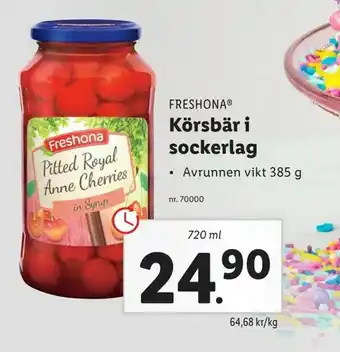 Lidl Körsbär i sockerlag erbjuda