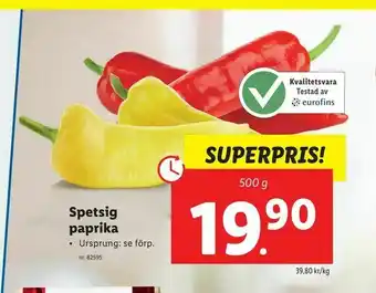 Lidl Spetsig paprika erbjuda