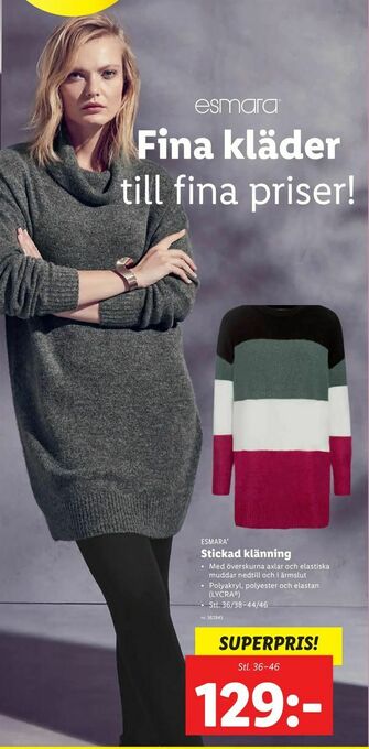 Lidl Stickad klänning erbjuda