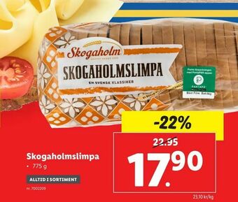 Lidl Skogaholmslimpa erbjuda