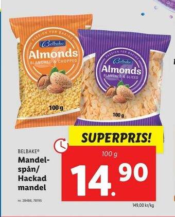 Lidl Mandelspån/ Hackad mandel erbjuda