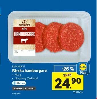 Lidl Färska hamburgare erbjuda