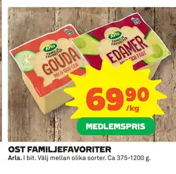 Coop OST FAMILJEFAVORITER erbjuda