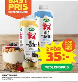 Coop MILD YOGHURT erbjuda