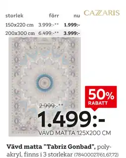 XXXLutz Vävd matta Tabriz Gonbad erbjuda
