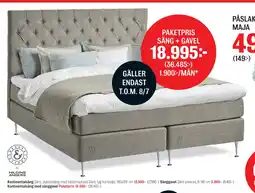 Mio PAKETPRIS SÄNG + GAVEL erbjuda