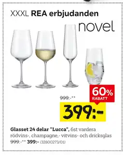 XXXLutz Glasset 24 delar Lucca erbjuda