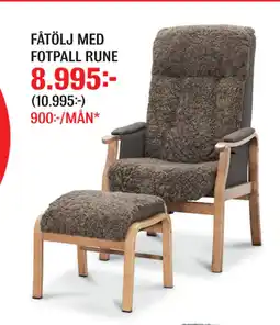 Mio FÅTÖLJ MED FOTPALL RUNE erbjuda