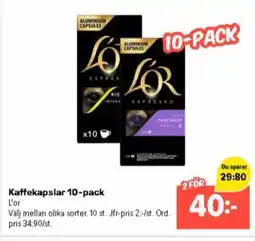 Coop Extra Kaffekapslar 10-pack erbjuda