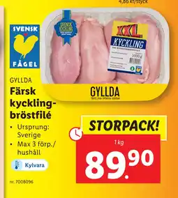 Lidl Färsk kycklingbröstfilé erbjuda