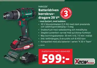 Lidl Batteridriven borrskruvdragare 20 V erbjuda