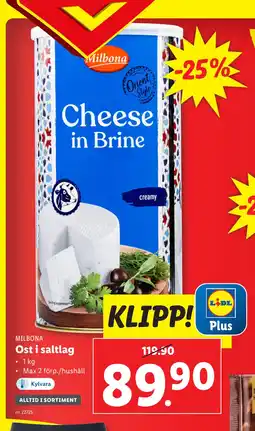 Lidl Ost i saltlag erbjuda