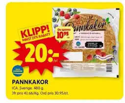 ICA Kvantum PANNKAKOR erbjuda