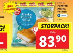Lidl Ocean sea pollockfilé panerad erbjuda