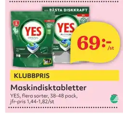 Hemköp Yes diskmaskintabs erbjuda