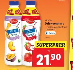 Lidl Milbona drickyoghurt erbjuda