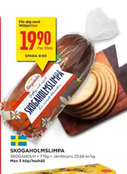 Willys Hemma Skogaholmslimpa erbjuda