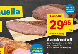 City Gross Svensk rostbiff erbjuda