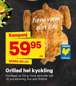 City Gross Grillad hel kyckling erbjuda