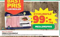 Coop FÄRSK KYCKLINGFILÉ erbjuda