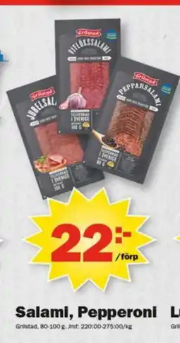 Pekås Salami, Pepperoni erbjuda