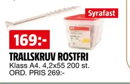 Bauhaus TRALLSKRUV ROSTFRI erbjuda