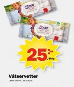 Pekås Våtservetter Libero erbjuda