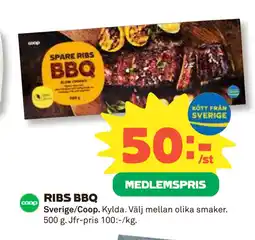 Coop RIBS BBQ erbjuda