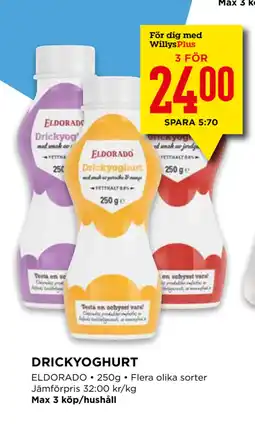 Willys DRICKYOGHURT erbjuda