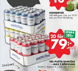 ÖoB HEL PLATTA RAMLÖSA – MAX 3 KÖP/KUND erbjuda