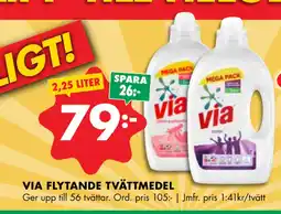 ÖoB VIA FLYTANDE TVÄTTMEDEL erbjuda