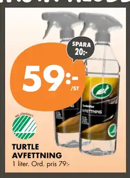 ÖoB TURTLE AVFETTNING erbjuda