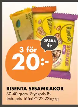 ÖoB RISENTA SESAMKAKOR erbjuda