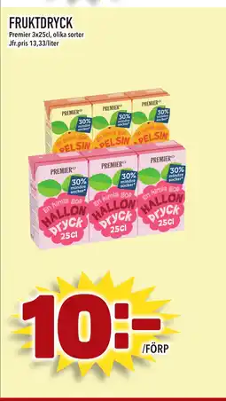 Supergrossen FRUKTDRYCK erbjuda