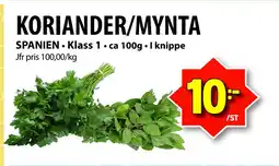 Matvärlden Tensta KORIANDER/MYNTA erbjuda
