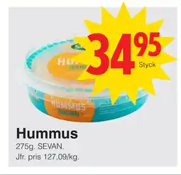 Matöppet Hummus erbjuda