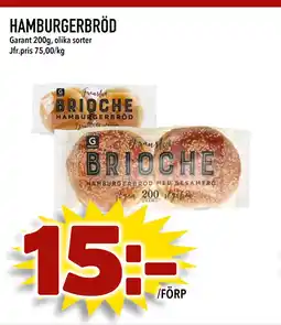 Matdax HAMBURGERBRÖD erbjuda