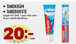 Matdax TANDKRÄM • TANDBORSTE erbjuda