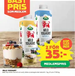 Coop Daglivs MILD YOGHURT erbjuda