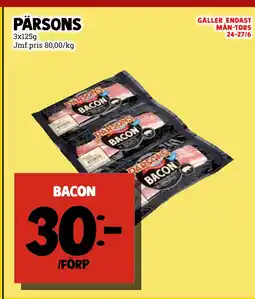 MatArket bacon erbjuda