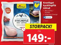 Lidl Kronfågel kycklingfilé mörad erbjuda