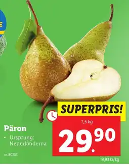 Lidl Päron erbjuda