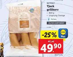 Lidl Tjock grillkorv erbjuda
