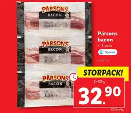 Lidl Pärsons bacon erbjuda
