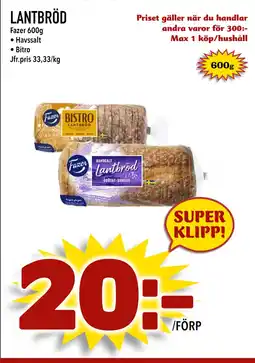 Nya Pulsen LANTBRÖD erbjuda
