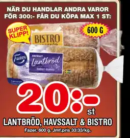 Nya Pulsen LANTBRÖD, HAVSSALT & BISTRO erbjuda