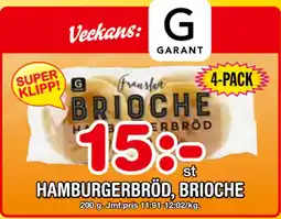 Nya Pulsen HAMBURGERBRÖD, BRIOCHE erbjuda
