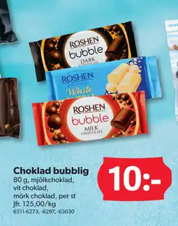 DollarStore Choklad bubblig erbjuda
