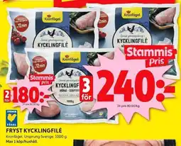 ICA Kvantum FRYST KYCKLINGFILÉ erbjuda